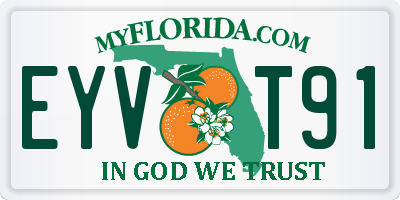 FL license plate EYVT91