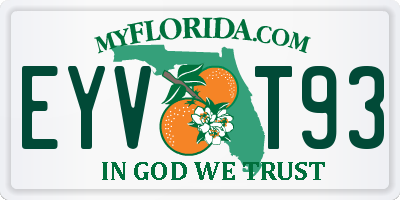 FL license plate EYVT93
