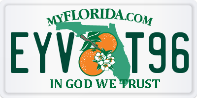 FL license plate EYVT96