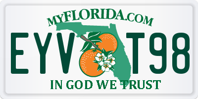 FL license plate EYVT98