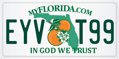 FL license plate EYVT99