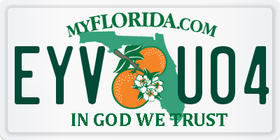 FL license plate EYVU04