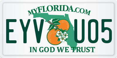 FL license plate EYVU05