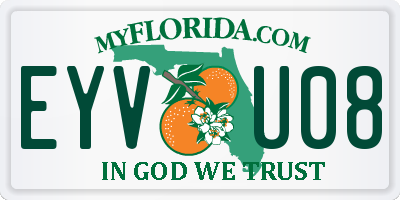 FL license plate EYVU08