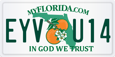FL license plate EYVU14