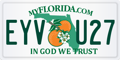 FL license plate EYVU27