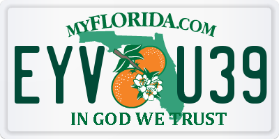 FL license plate EYVU39