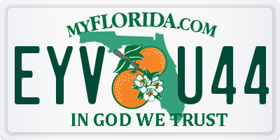 FL license plate EYVU44