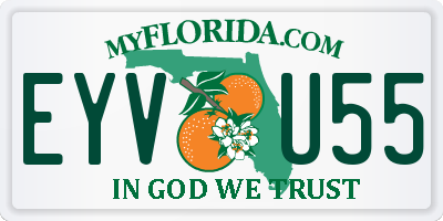 FL license plate EYVU55