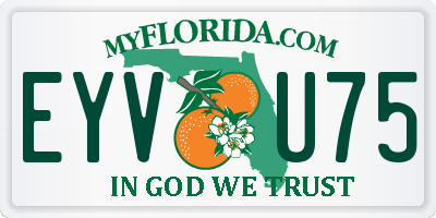 FL license plate EYVU75