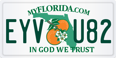 FL license plate EYVU82