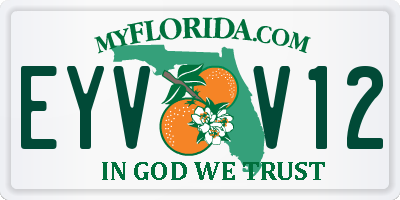 FL license plate EYVV12