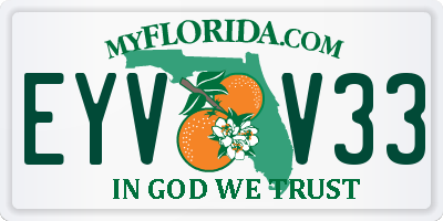 FL license plate EYVV33