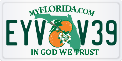 FL license plate EYVV39