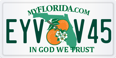 FL license plate EYVV45