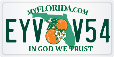 FL license plate EYVV54