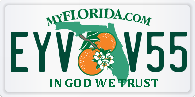 FL license plate EYVV55