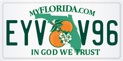 FL license plate EYVV96