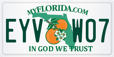 FL license plate EYVW07