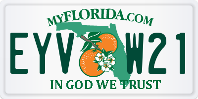 FL license plate EYVW21