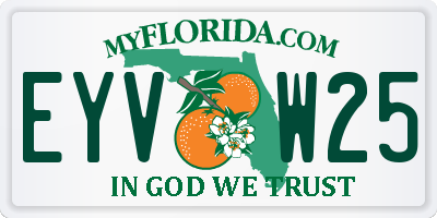 FL license plate EYVW25