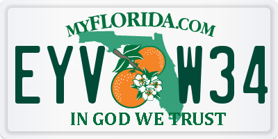 FL license plate EYVW34