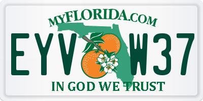 FL license plate EYVW37