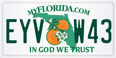 FL license plate EYVW43