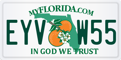 FL license plate EYVW55