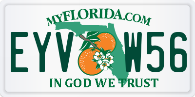 FL license plate EYVW56