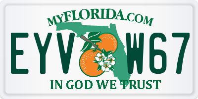 FL license plate EYVW67