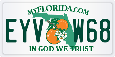FL license plate EYVW68