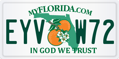 FL license plate EYVW72