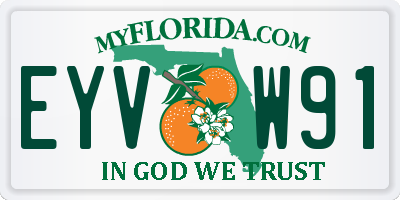 FL license plate EYVW91