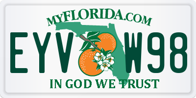FL license plate EYVW98