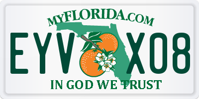 FL license plate EYVX08