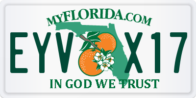 FL license plate EYVX17