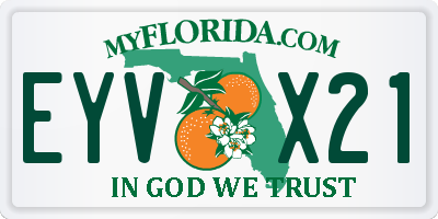 FL license plate EYVX21