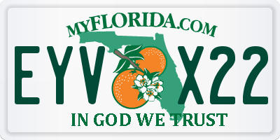 FL license plate EYVX22