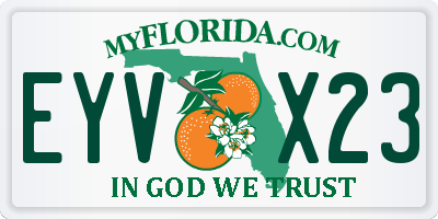 FL license plate EYVX23