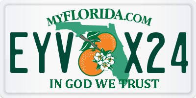 FL license plate EYVX24