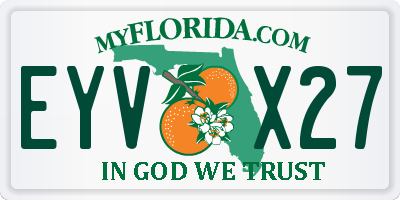FL license plate EYVX27
