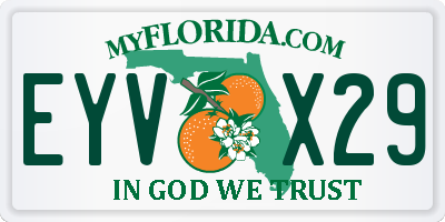 FL license plate EYVX29