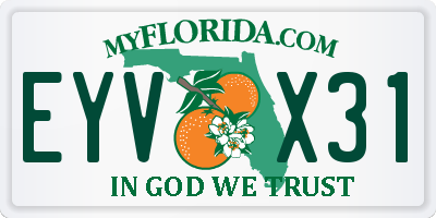 FL license plate EYVX31