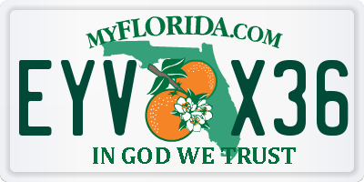 FL license plate EYVX36