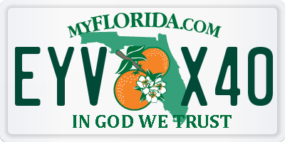 FL license plate EYVX40