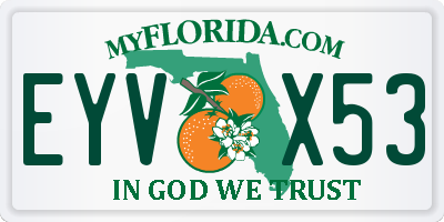 FL license plate EYVX53