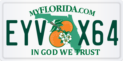 FL license plate EYVX64