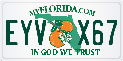 FL license plate EYVX67