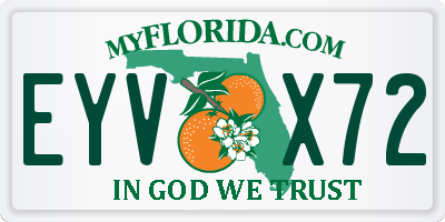 FL license plate EYVX72